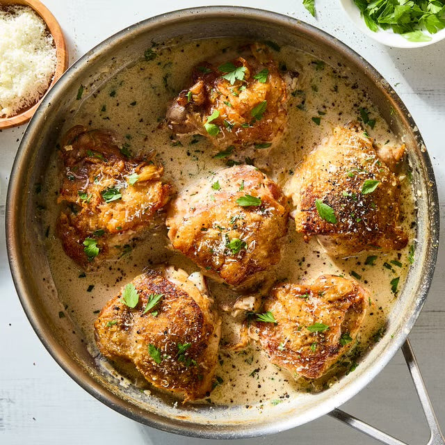 Cacio E Pepe Chicken with Creamy Pearl Couscous