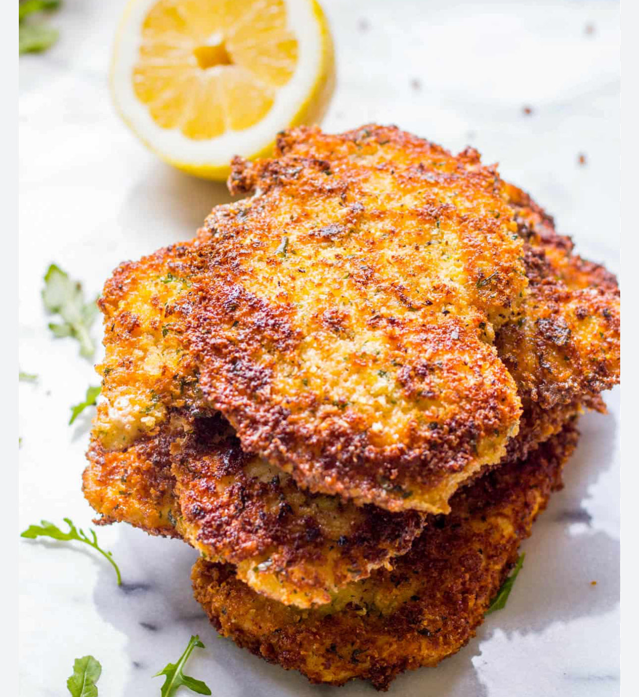 Italian Chicken Cutlets with Linguine