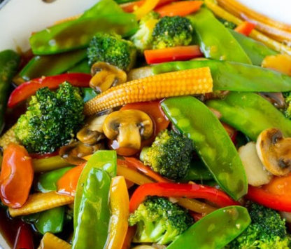 FAMILY MEAL Tofu Vegetable Stir Fry with White Rice