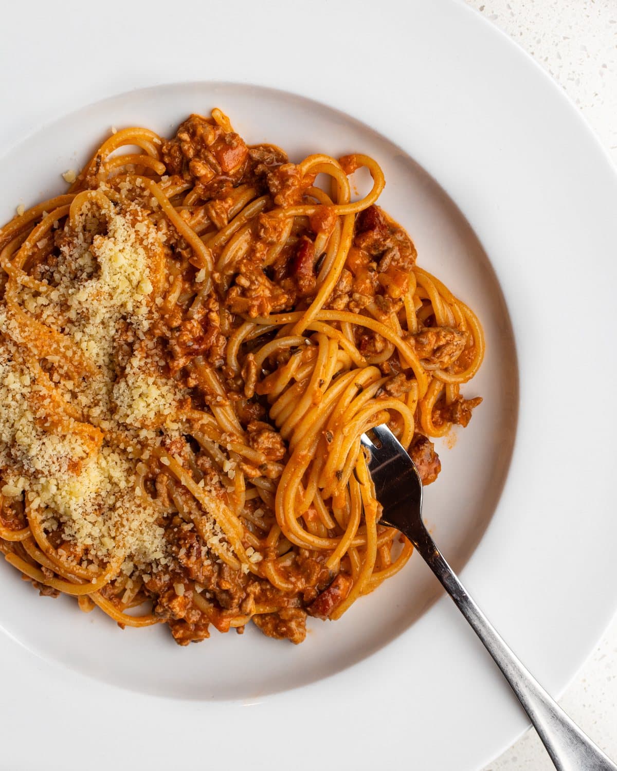 Authentic Bolognese Sauce over Pasta