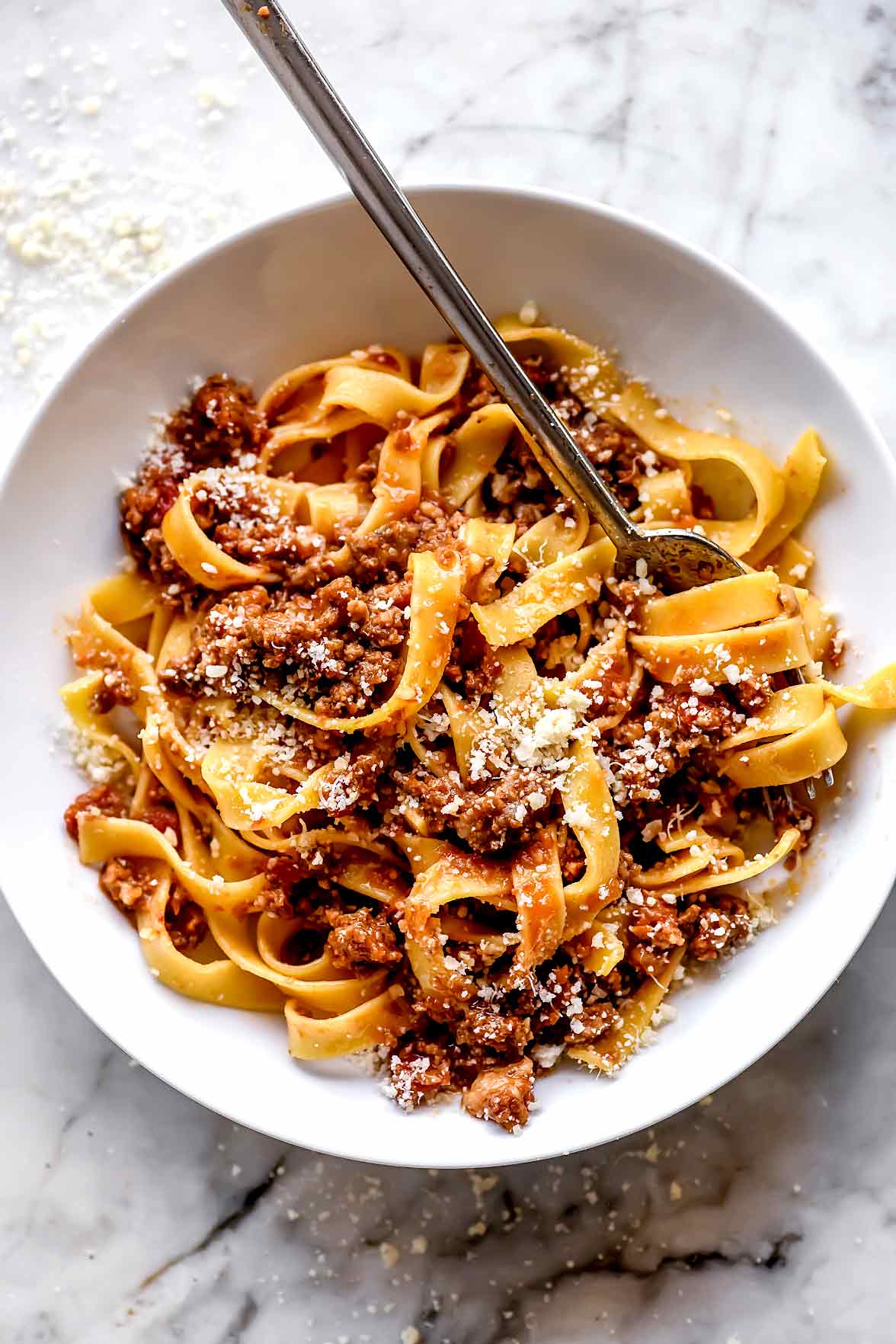 Authentic Bolognese Sauce over Pasta